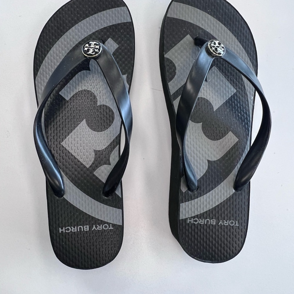 Tory Burch Black Flip Flops